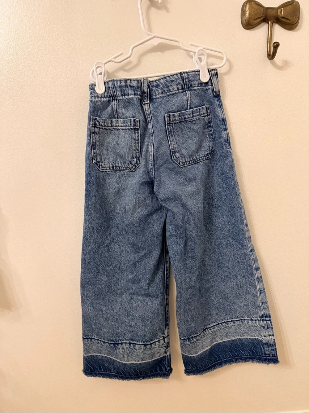 GAP Button-Front Wide Leg ankle Jeans